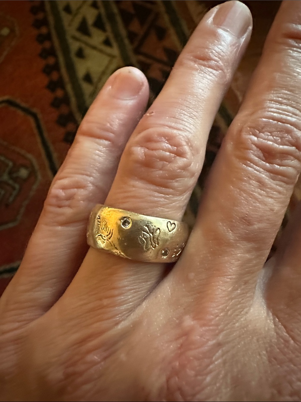 14 K Jes MaHarry Casey Ring, size 6